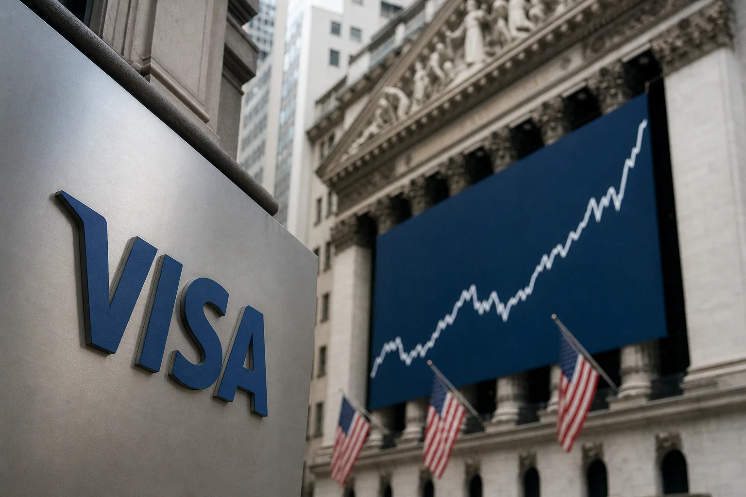 Visa stock rises nearly 3% as strong momentum over key moving averages signals buyer control